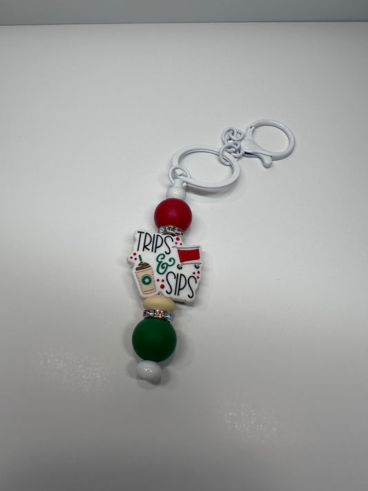 Trips and Sips Keychain